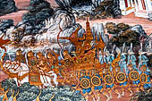 Detail from a mural painting with a 'Ramakien' motif - Thai version of the Indian Ramayana - from the temple complex of the Emerald Buddha, Bangkok (late 18th century) 